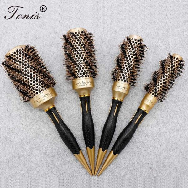 Furçë flokësh rrumbullake me bisht për stilim dhe kujdes profesional 53