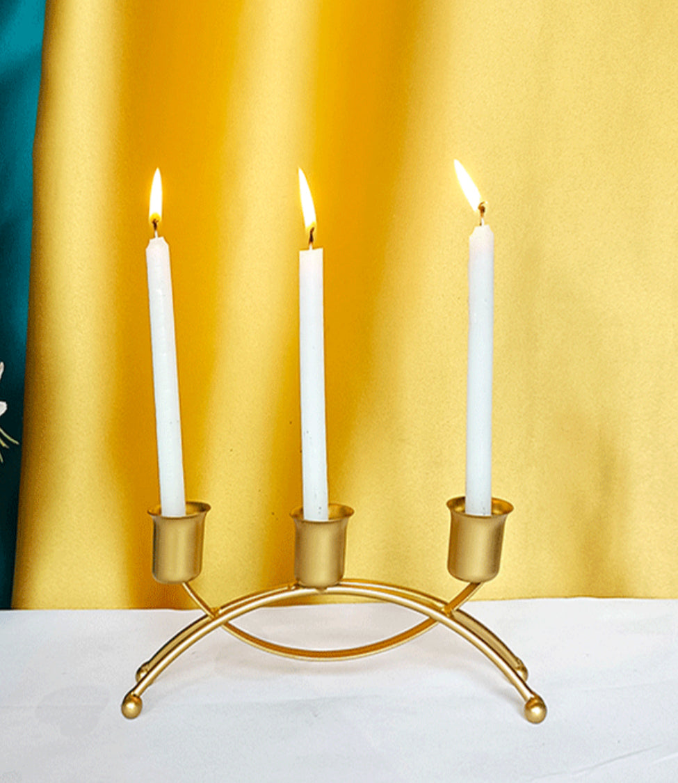 Shandan metalik ngjyrë gold me shkëlqim me 3 vende