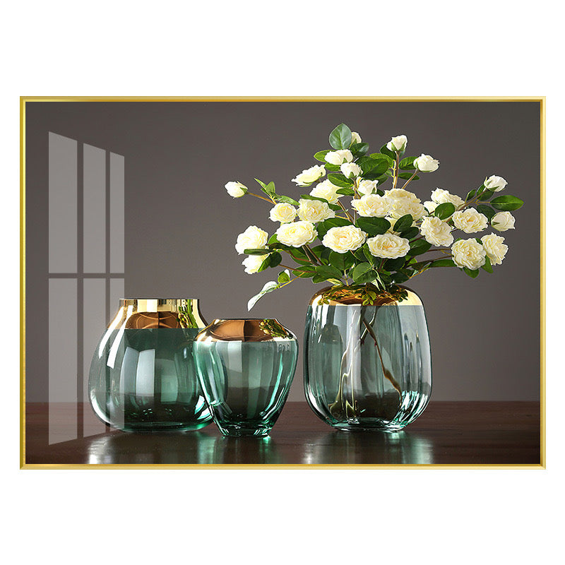 Pikturë me kornizë gold me motive lulesh