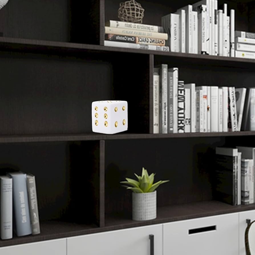 Kub dekorativ allçie me pika gold përmasa e madhe