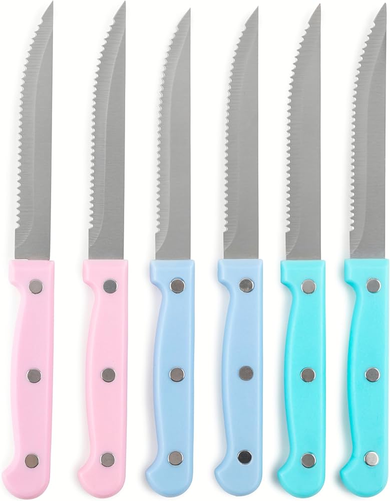 Set me 6 thika me bisht plastik me 3 ngjyra