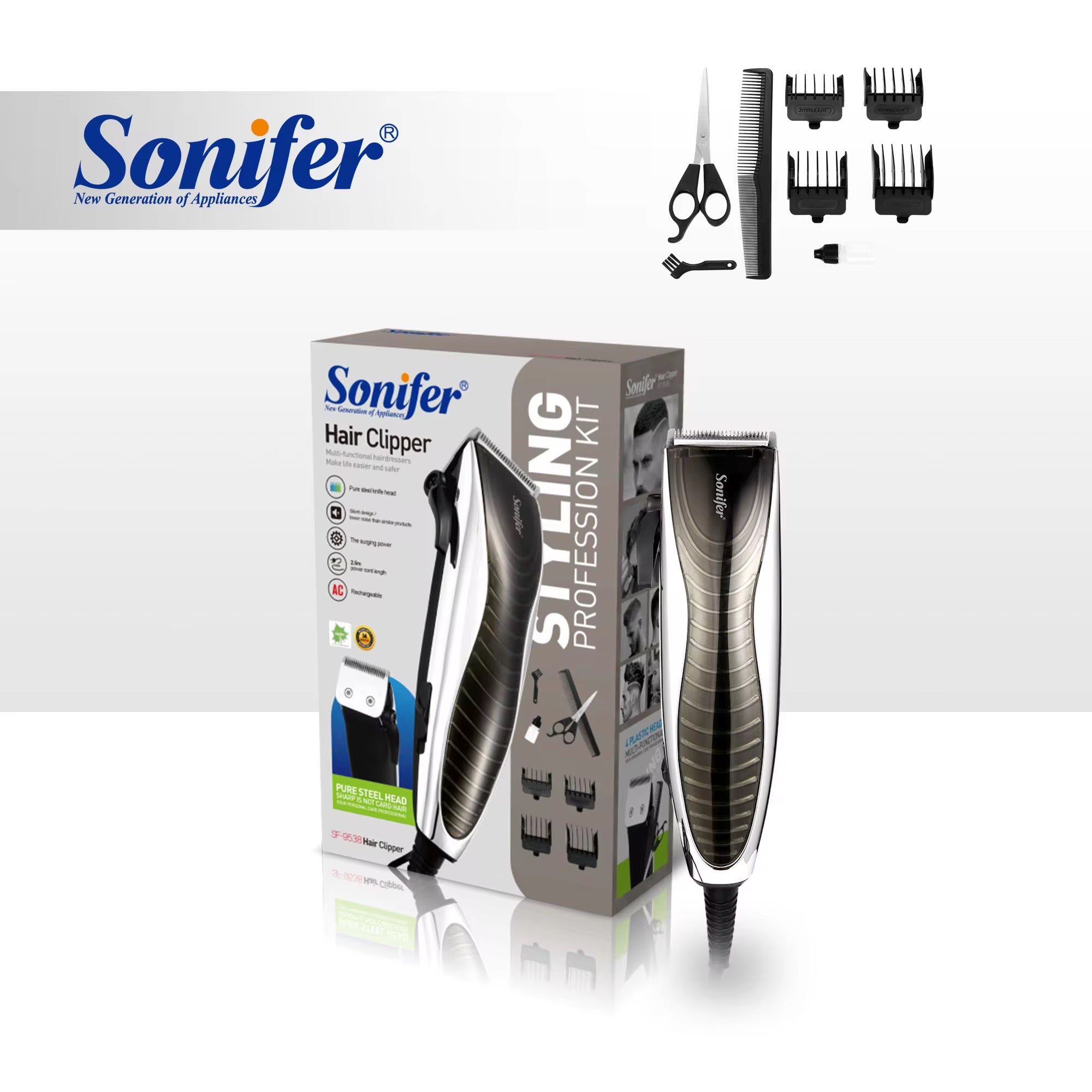 Makinë qethjeje për meshkuj Sonifer Professional Kit