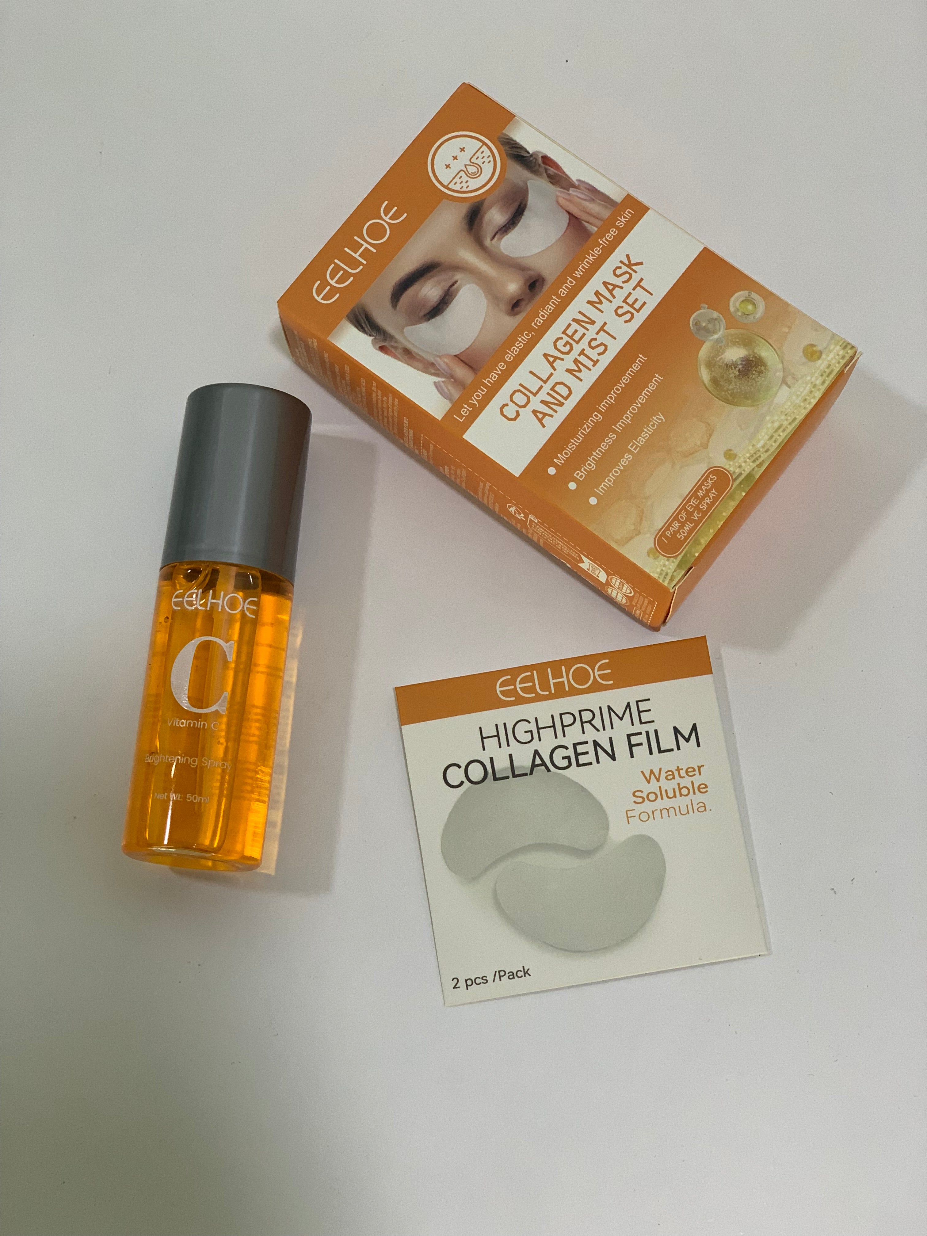 Vitamin C spray + pads për sytë me kolagjen