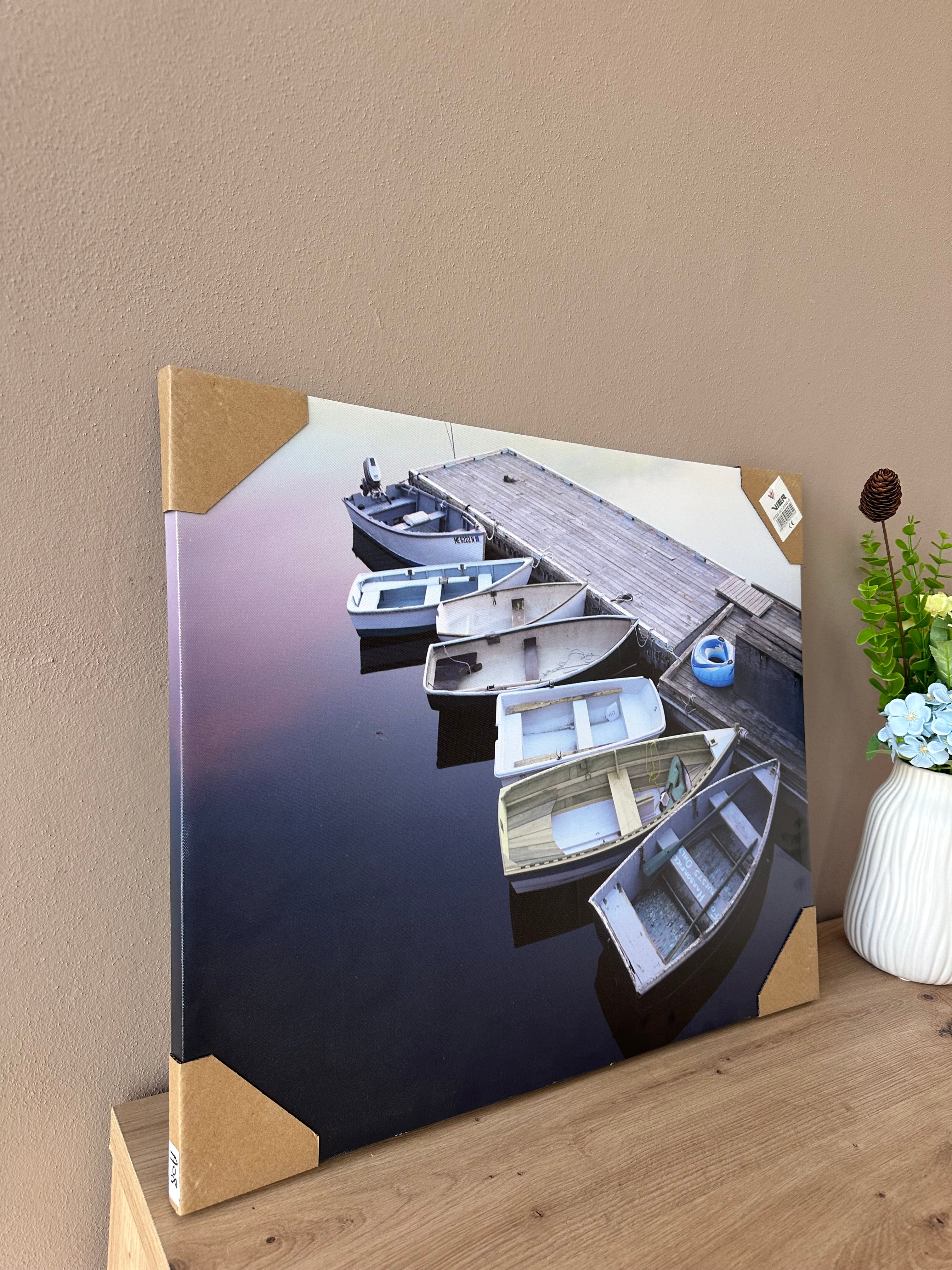 Kanavasë me foto varkash