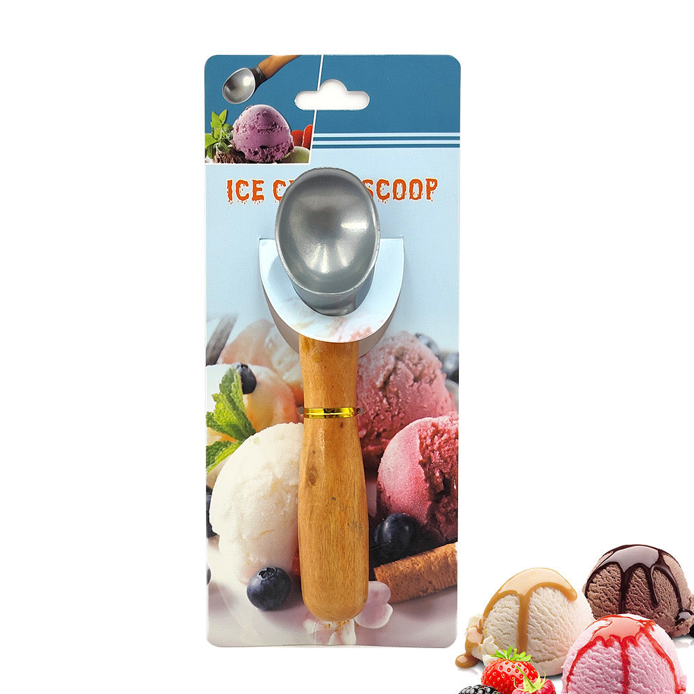 Lugë për akullore me bisht druri