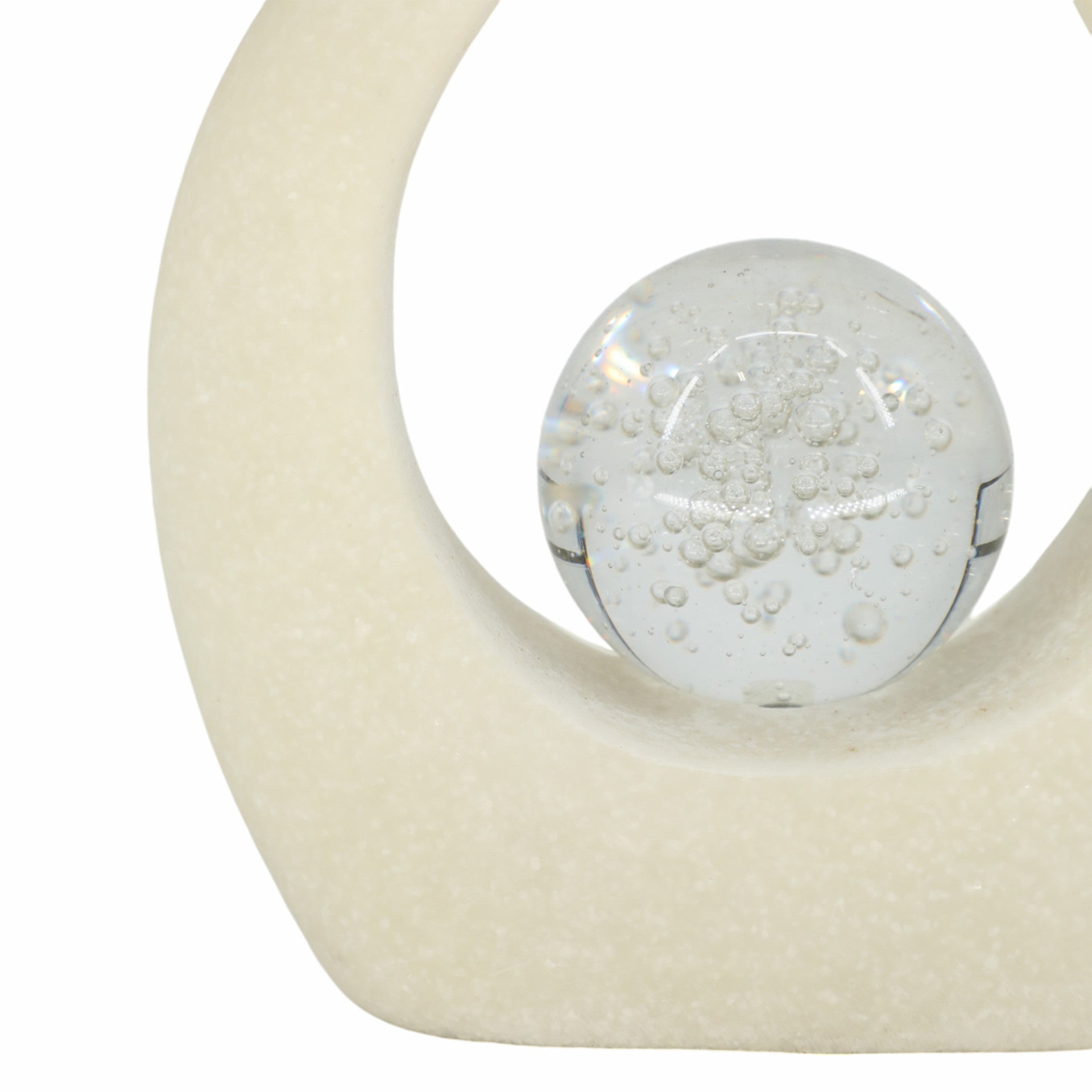 Statujë dekorative abstrakte me top kristali