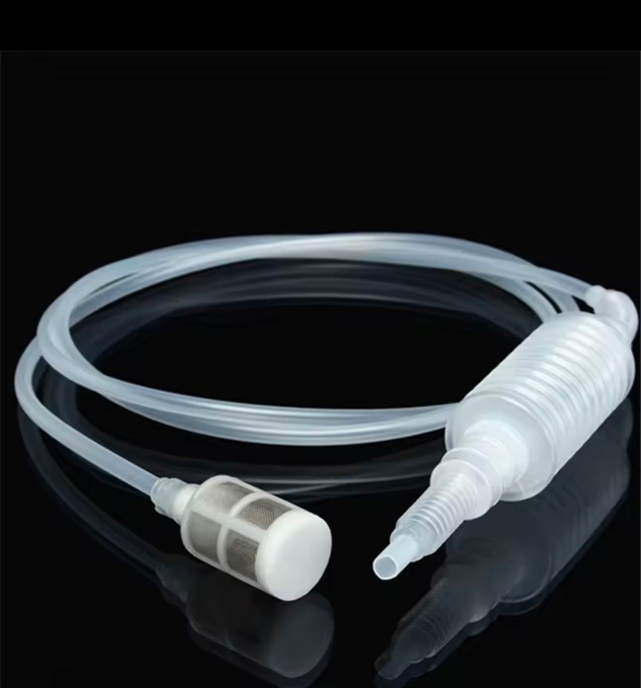 Pompë manuale lëngjesh me filtër, transparente