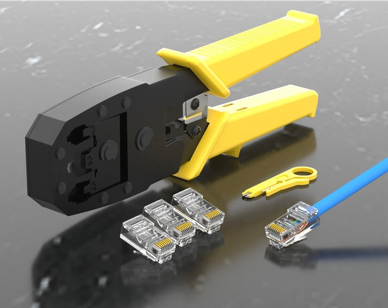 Pinca për prerje kabujsh dhe ngjitje konektorësh, rrjeti 4-6 dhe 8 pin per ip