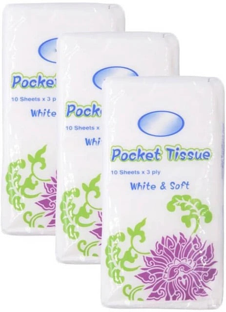 Letra të thata pako të vogla Pocket Tissue me lule lejla 10 copë