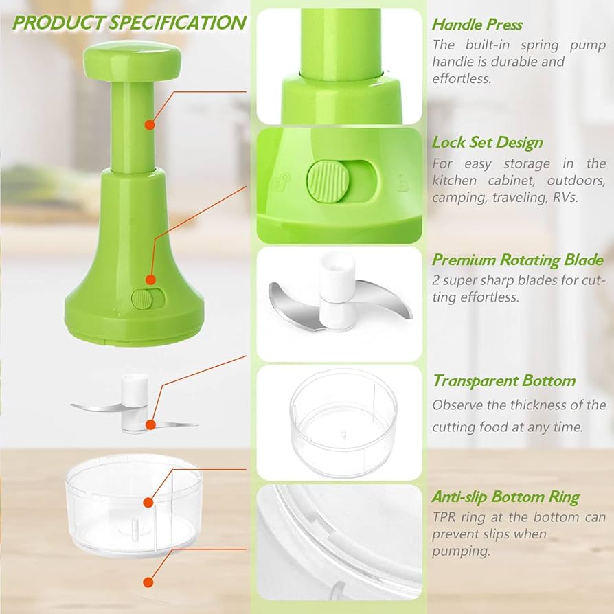 Copëtuese manuale e shpejtë për perime Meileyi