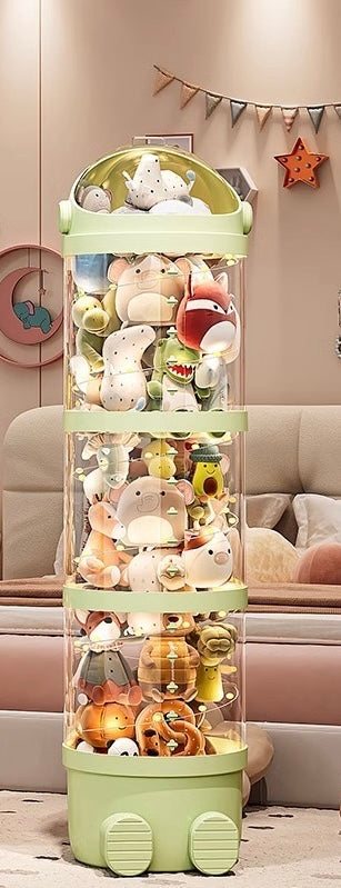 Kuti transparente për ruajtjen e lodrave, me kapak praktik, zinxhir