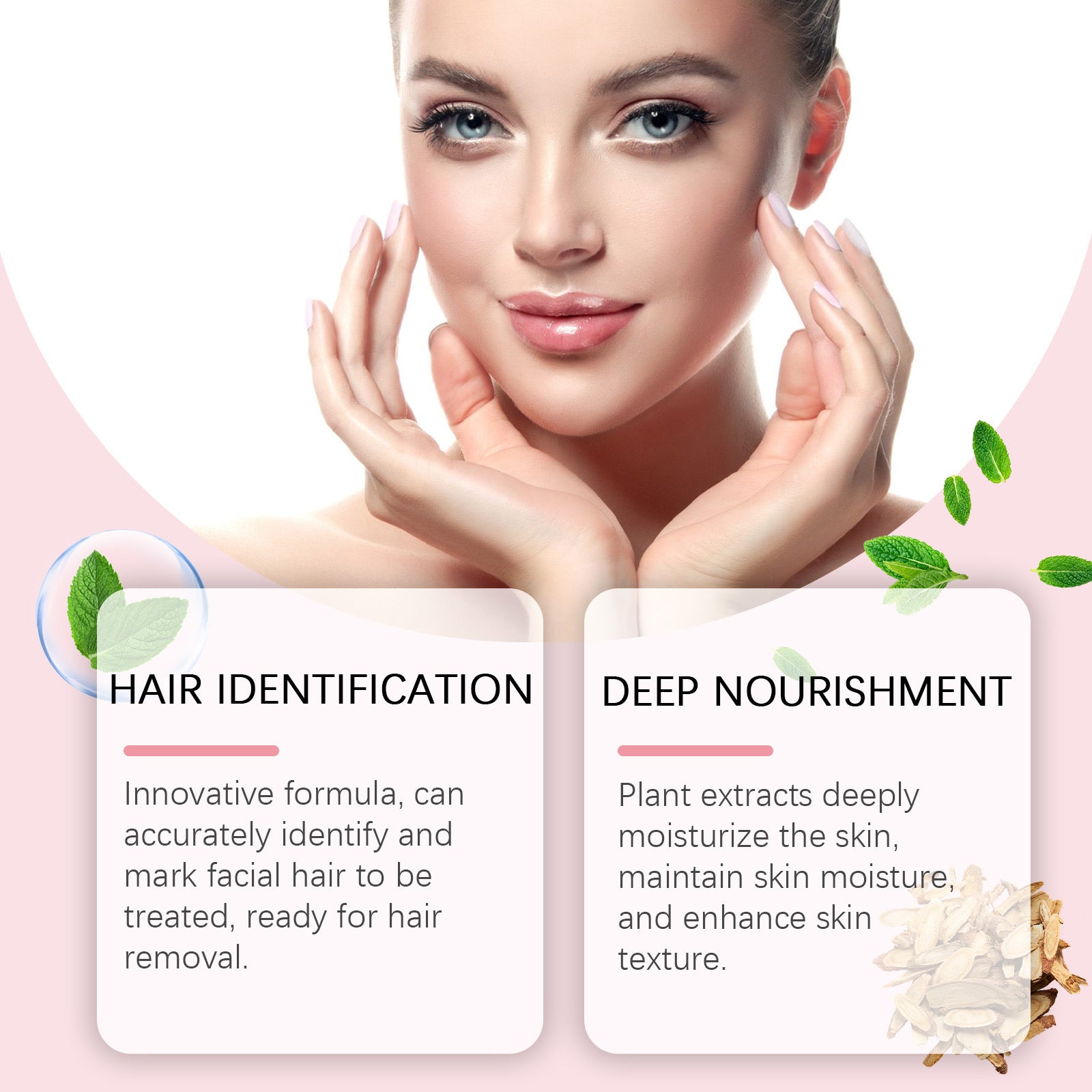 Spraj + 4 brisqe per depilimin e fytyres