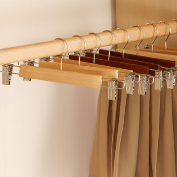 Varëse rrobash druri për pantallona, 5 copë