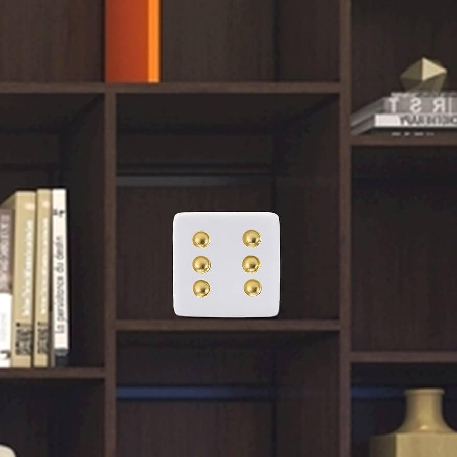 Kub dekorativ allçie me pika gold përmasa e madhe