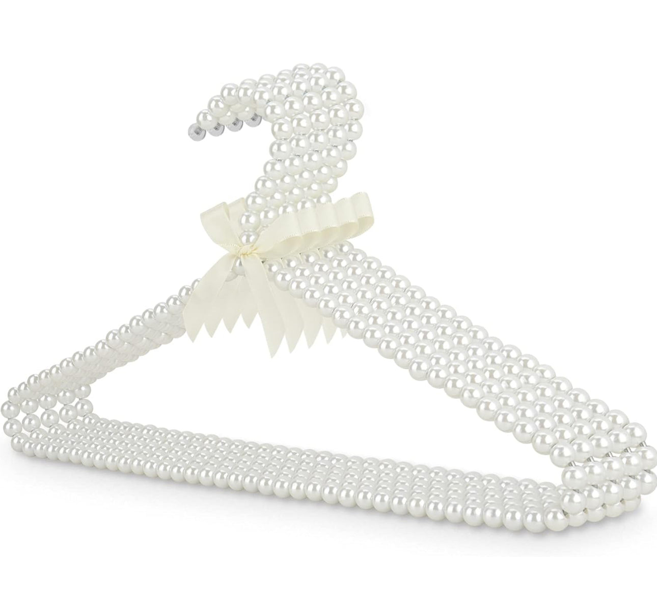 Set me 2 varëse rrobash me perla e fjongo