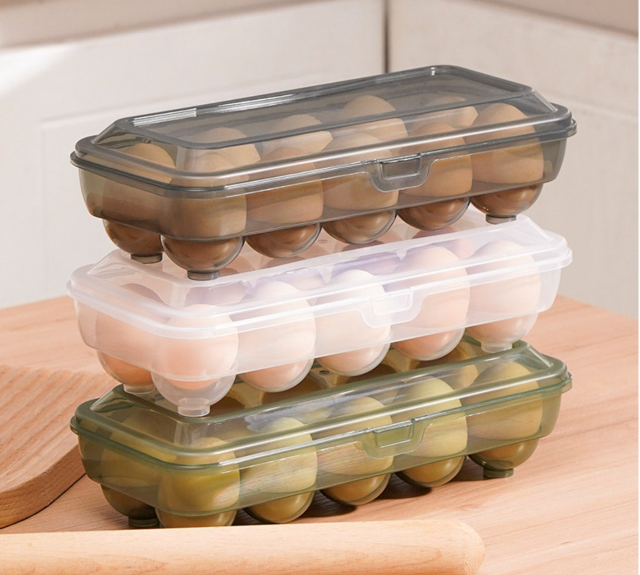 Mbajtëse vezësh transparente me kapak 10 hapësira