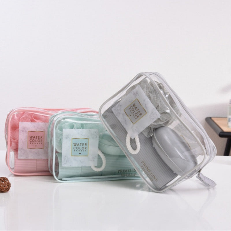 Set me sfungjer trupi dhe aksesorë për tualet