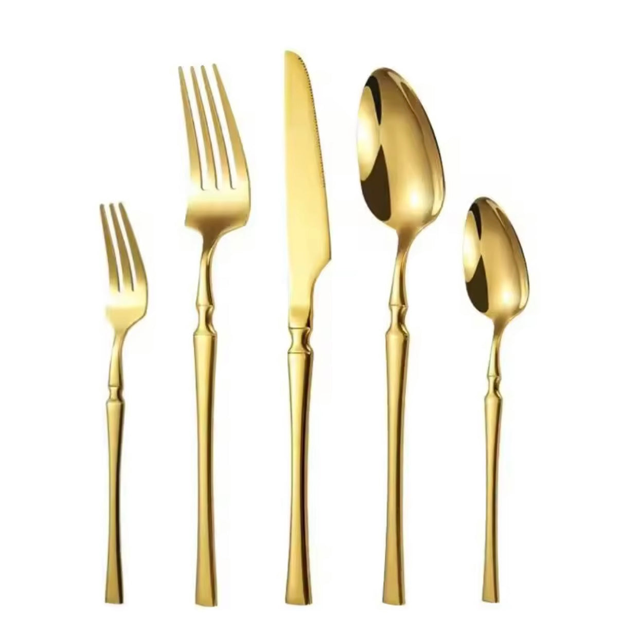 Lugë/ Pirunj/ Thikë/ Lugë kafe, set me 6 copë