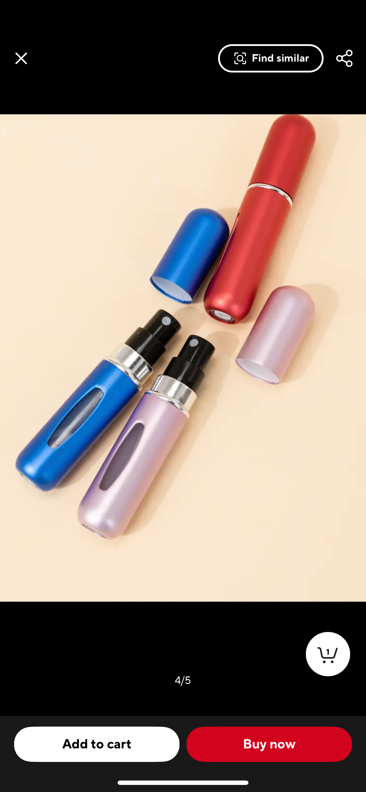 Shishe e vogël parfumi me rimbushje 5ml