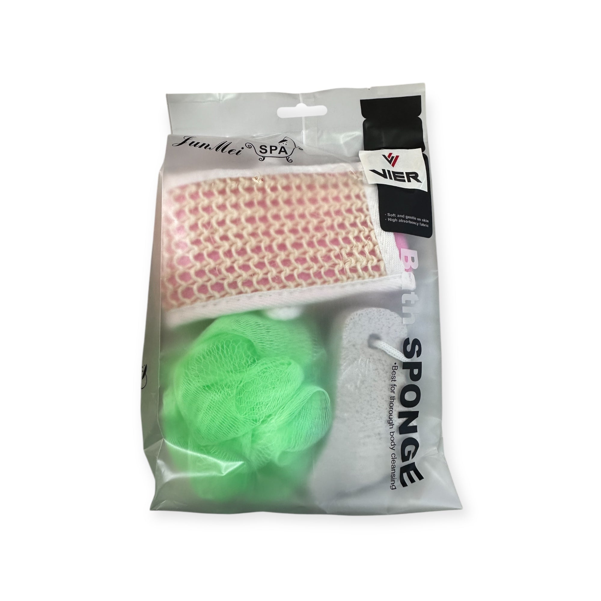 Set me sfungjer, furçë trupi e pastrues këmbësh Spa