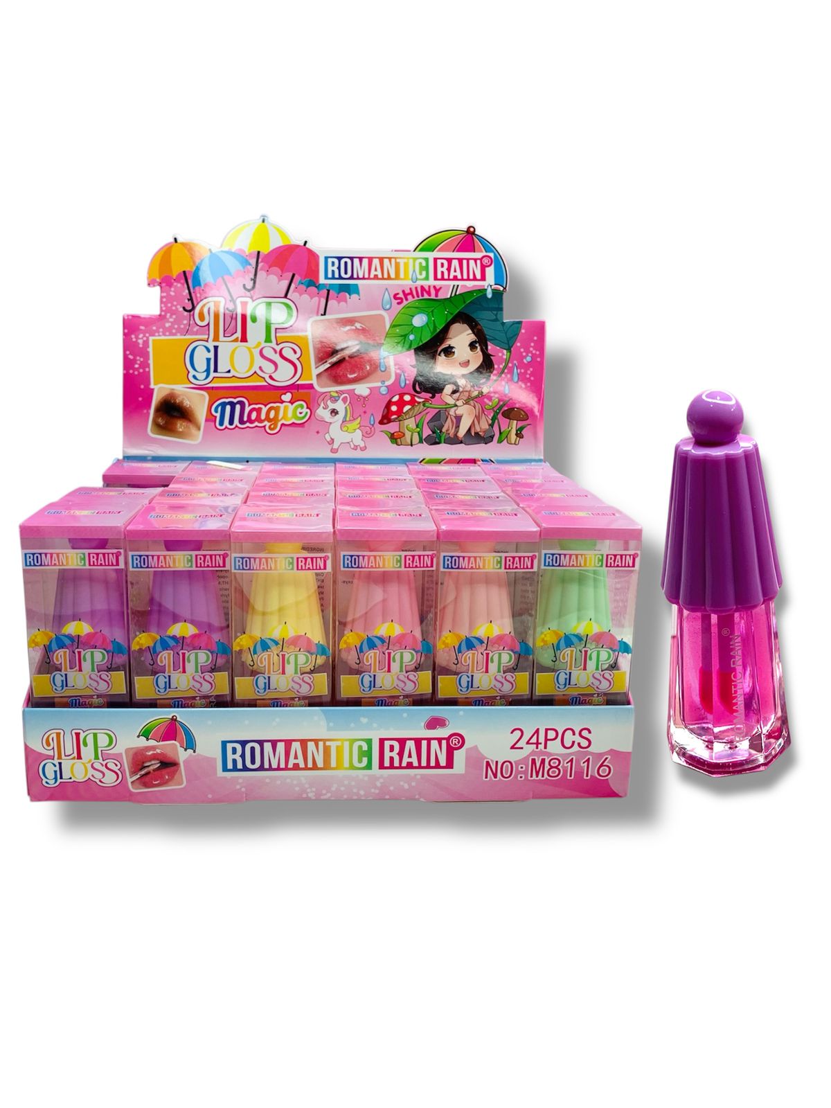 Lip gloss me kapak si çadër nga Romantic Rain