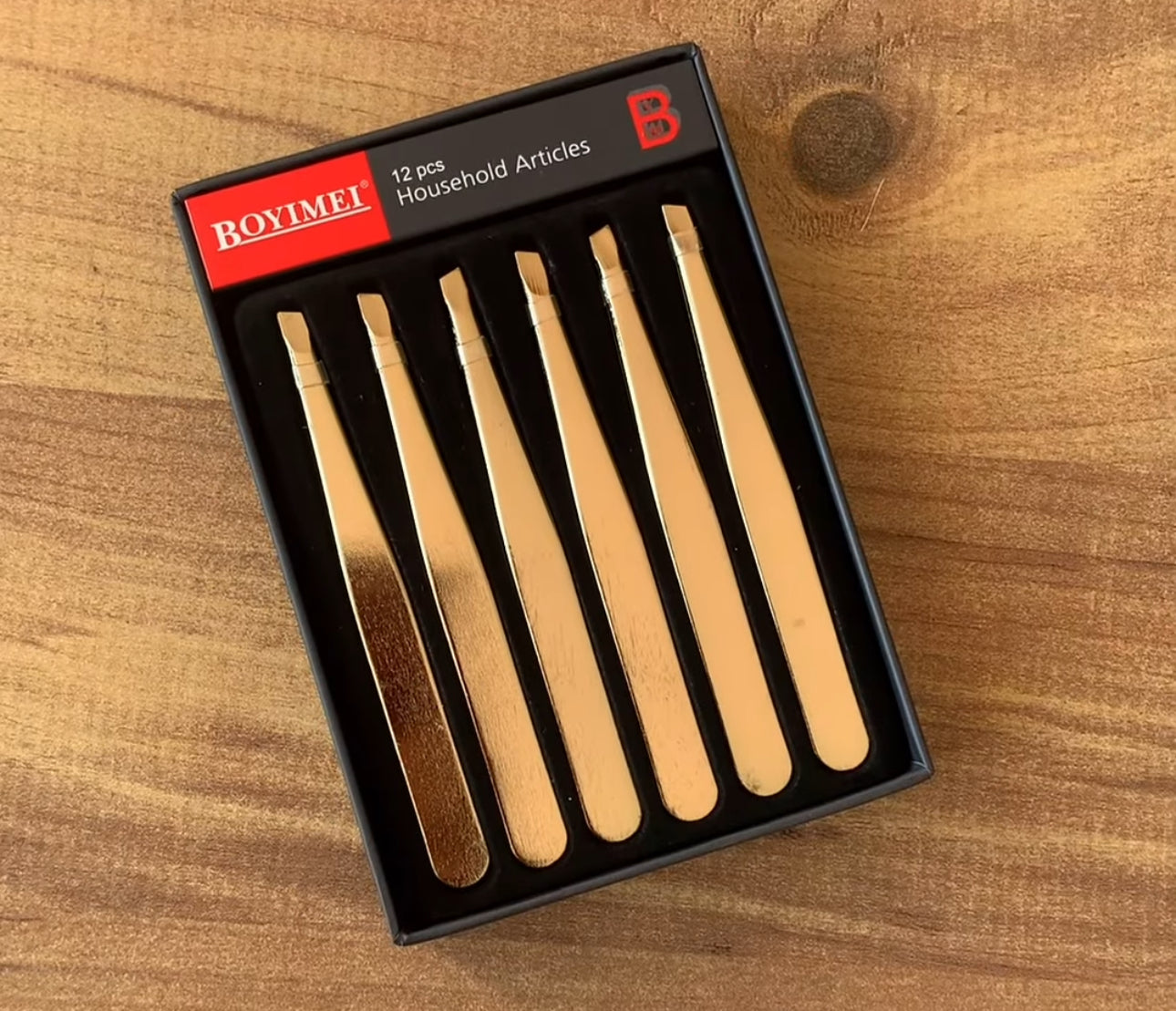 Set me 12 piskatore ngjyrë gold BoyMei