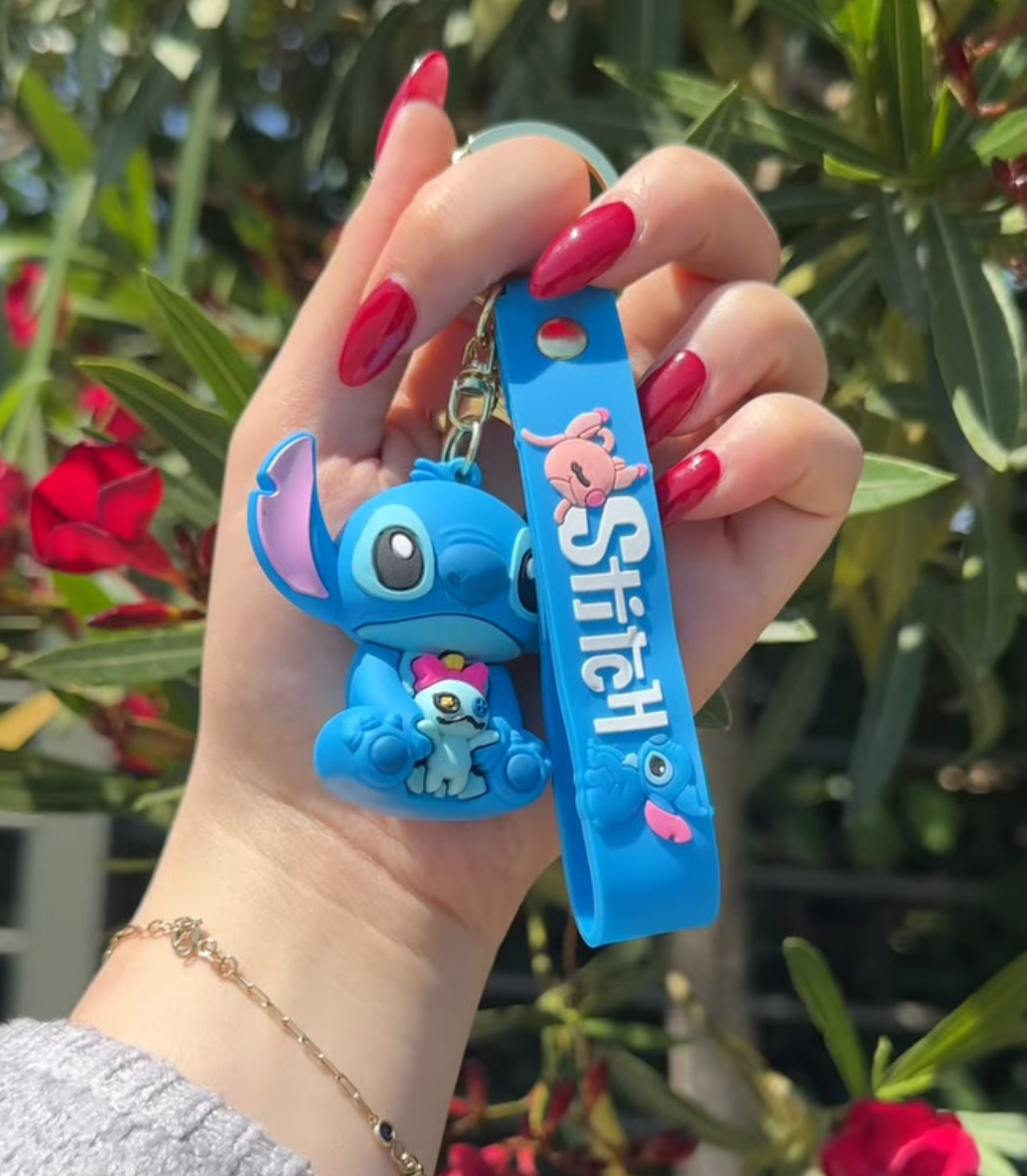 Varëse çelsash silikoni me Stitch çift ose me doughnut