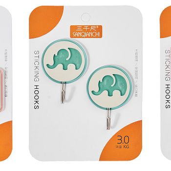 Varëse me montim në murë, dizenjo me kafshë, set 2 copë