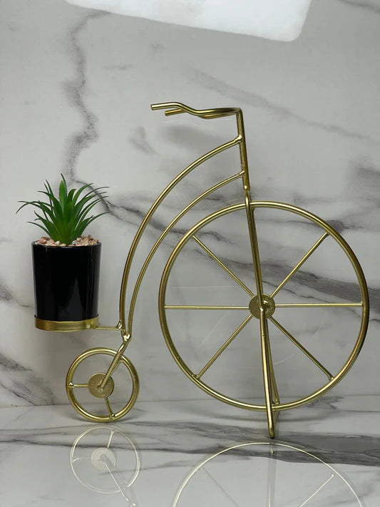 Biçikletë dekorative metalike për tu vendosur në tavolinë