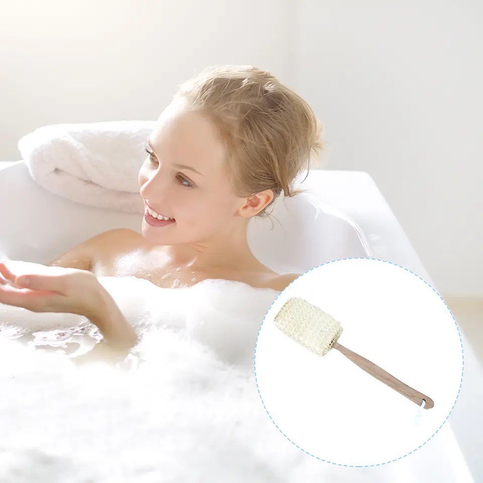 Furçë scrubber me bisht druri për trupin