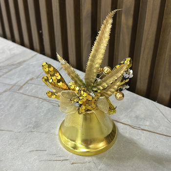 Dekor për pemën, zile gold me yll