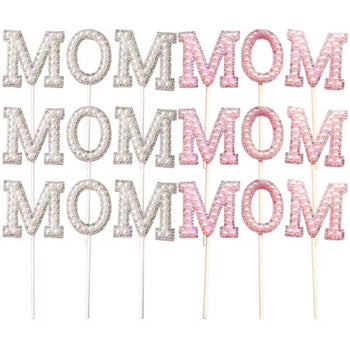 Dekor për tortë “Mom” me perla dekorative