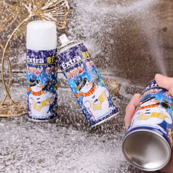 Spray borë artificiale për dekorime festive