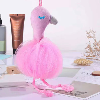 Sfungjer dushi në formë flamingoje