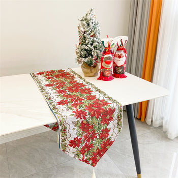 Shirit dekorues për mesin e tryezës me motive Krishëlindjesh (table runner)