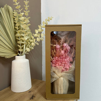 Buqetë dekorative me lule të thata natyrale