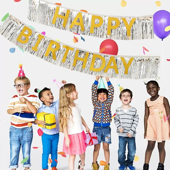 Dekor “Happy Birthday” shumëngjyrësh