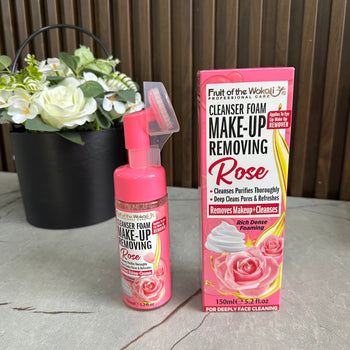 Shkumë pastruese & heqëse make-up me trëndafil