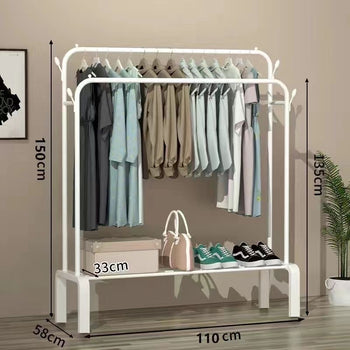 Raft me 2 shufra për varjen e rrobave