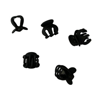 Set mini kapëse flokësh të zeza mat