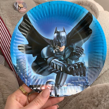 Pjatë për dizëlindje me Batman, set 10 copë, 18cm