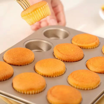Tavë për cupcake me 9 vende, bezhë