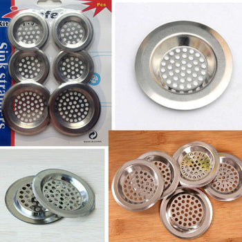 Tapa inoksi për lavamanin, set me 6 copë