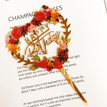 Dekor për tortën në formë zemre (cake topper)