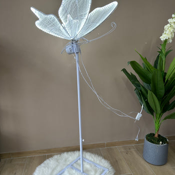 Llampë dekorative në formë fluture, H80 cm