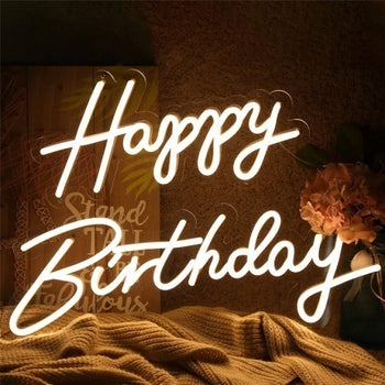 Panel LED dekorativ Happy Birthday