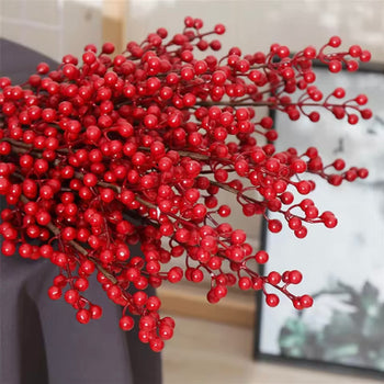 Degë artificiale me cherry, 56 cm
