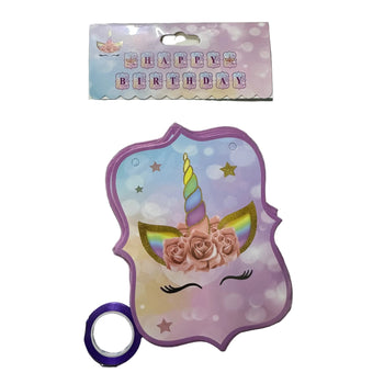 Dekor “Happy Birthday” njëbrirësh