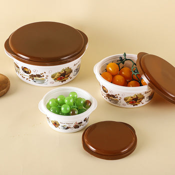 Set me 3 tasa plastike me dizenjo kafeje