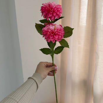 Degë artificiale me 2 boce, ngjyra të ndryshme, Krizanteme